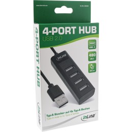 InLine 33293H hub de interfaz USB 3.2 Gen 1 (3.1 Gen 1) Type-A 480 Mbit s Negro