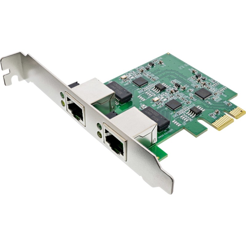 InLine Scheda di rete Dual Gigabit, 1x RJ45 2,5Gb s, PCIe x1, incl. LP