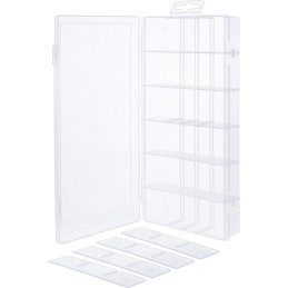 InLine Kleinteilebox, 18 Fächer, Abmessungen  207x110x27mm, transparent