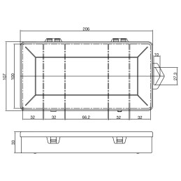 InLine 43009J small parts tool box Small parts box Transparent