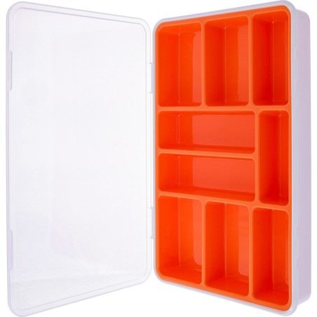 InLine Kleinteilebox, 9 Fächer, Abmessungen  290x185x45mm, orange
