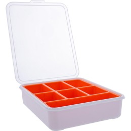 InLine Kleinteilebox, 7 Fächer, Abmessungen  180x140x40mm, orange