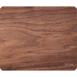 InLine WoodPad, tappetino per mouse in vero legno, noce, 240x200mm