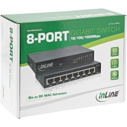 InLine 32308M switch Gigabit Ethernet (10 100 1000) Negro