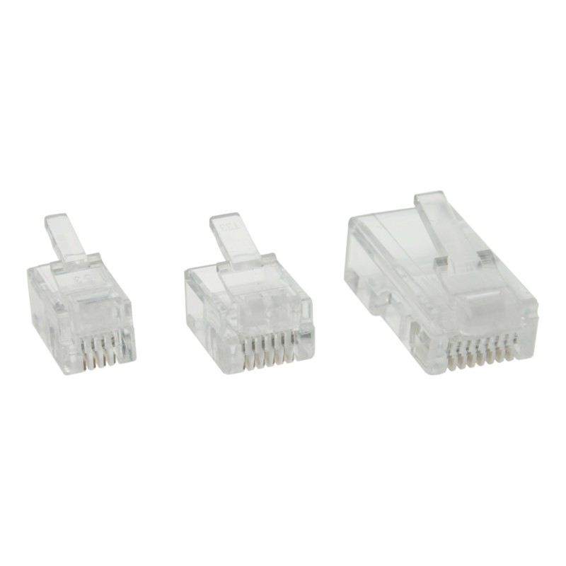 InLine 73014 conector RJ-11 Transparente, Blanco