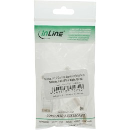 InLine 73011 conector RJ-45 Transparente, Blanco