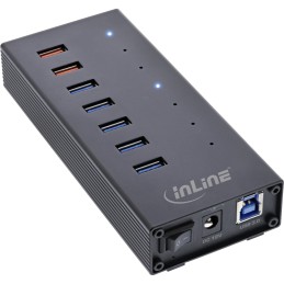 InLine 35395I hub de interfaz USB 3.2 Gen 1 (3.1 Gen 1) Type-B 5000 Mbit s Negro