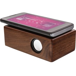 InLine woodbrick Speaker portatile Induzione, portatile, cassa in legno di noce
