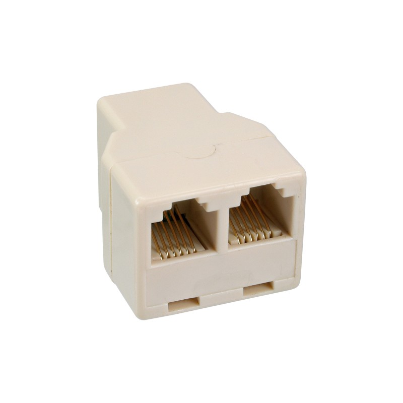 InLine 69999B cambiador de género para cable RJ12 female 2 x RJ12 Blanco