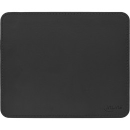 InLine Mouse Pad Premium, similpelle, nero, 255x220x3mm