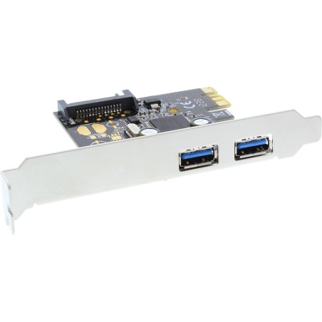 InLine Scheda USB 3.0 PCIe, 2x porte esterne, alimentazione SATA Power