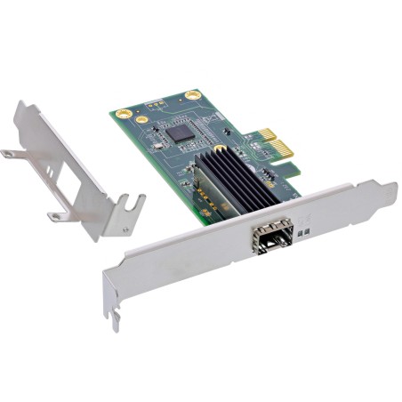 InLine Gigabit Netzwerkkarte, 1x SFP, PCIe x1, inkl. low profile Slotblech