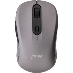 InLine Mouse 3-in-1, Bluetooth + 2x radio 2,4 GHz, 5 puls., ottico, grigio nero