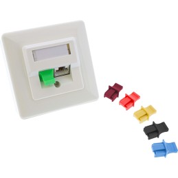 InLine Tappo antipolvere per presa RJ45, colore  giallo, blister da 10pz.