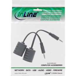 InLine Audio über RJ45 passiv, 2x Klinke 3,5mm Stecker   RJ45 Buchse, max. 50m,