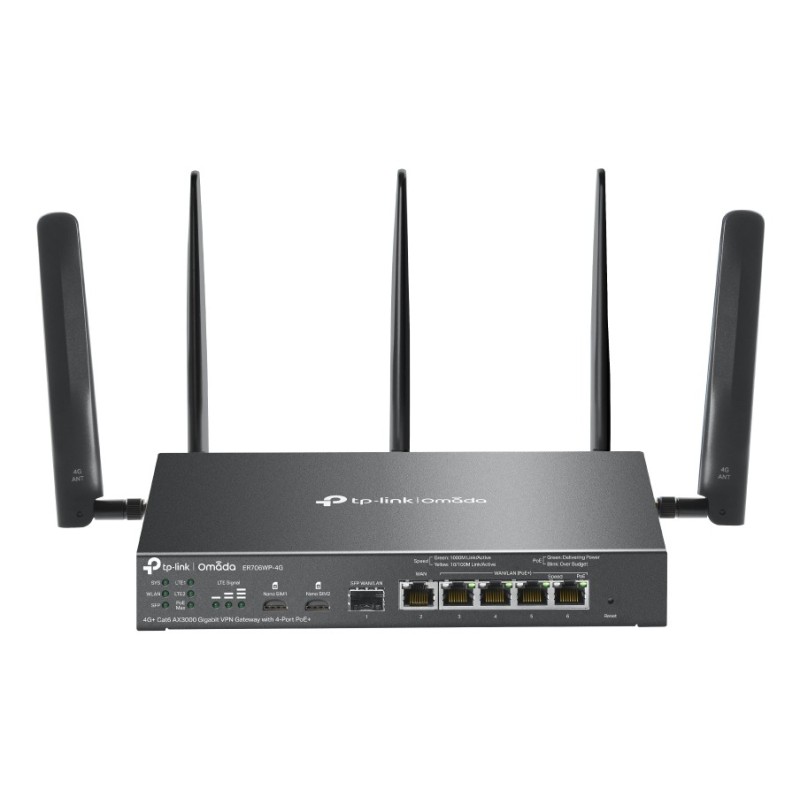 TP-Link ER706WP-4G routeur sans fil Gigabit Ethernet Bi-bande (2,4 GHz   5 GHz) Noir