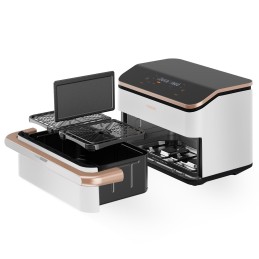 Cosori Dual Blaze Twinfry Chef Edition Double 10 L Autonome 2800 W Friteuse d’air chaud Or rose, Blanc