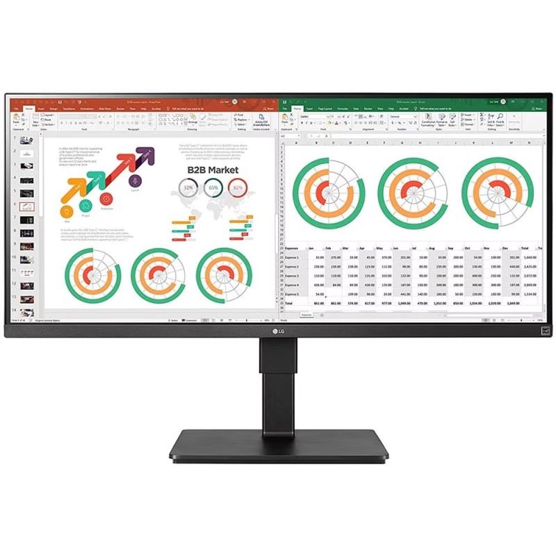 LG 34BN770-B écran plat de PC 86,4 cm (34") 3440 x 1440 pixels UltraWide Quad HD LCD Noir