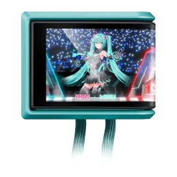 ASUS ROG RYUO IV 360 ARGB Hatsune Miku Edition Prozessor All-in-One-Flüssigkeitskühler 12 cm Schwarz, Türkis