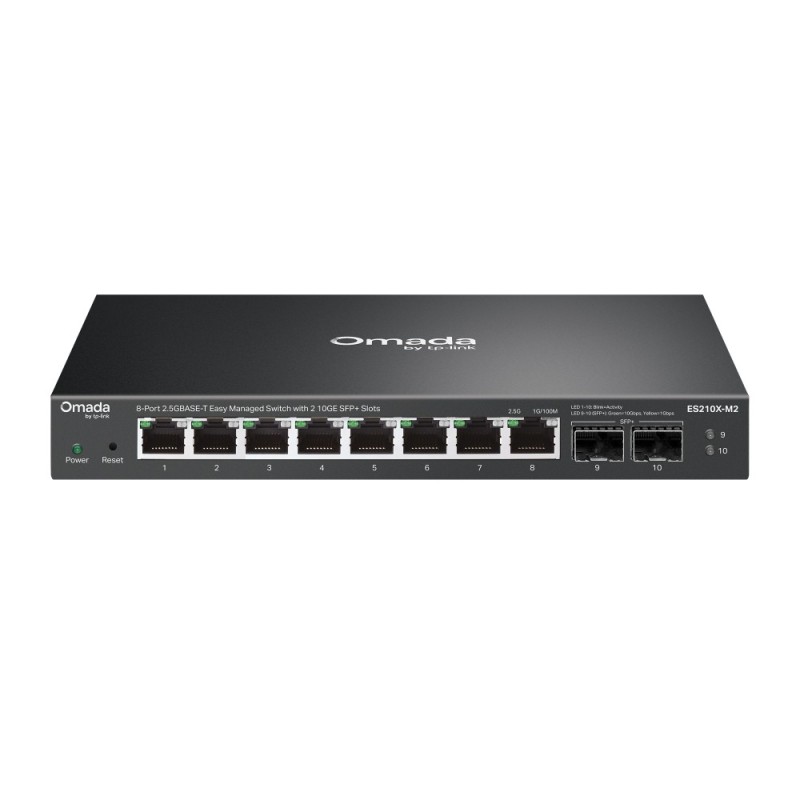 TP-Link ES210X-M2 switch Gestionado 2.5G Ethernet (100 1000 2500) Montaje en pared escritorio Negro