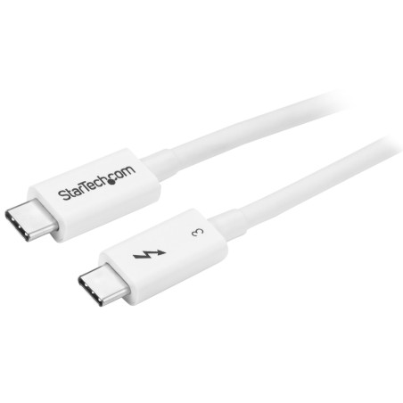StarTech.com Cable Thunderbolt 3 Pasivo 50cm - 40Gbps - PD 100W - Vídeo 4K 5K - Cable Thunderbolt - Certificado Thunderbolt -