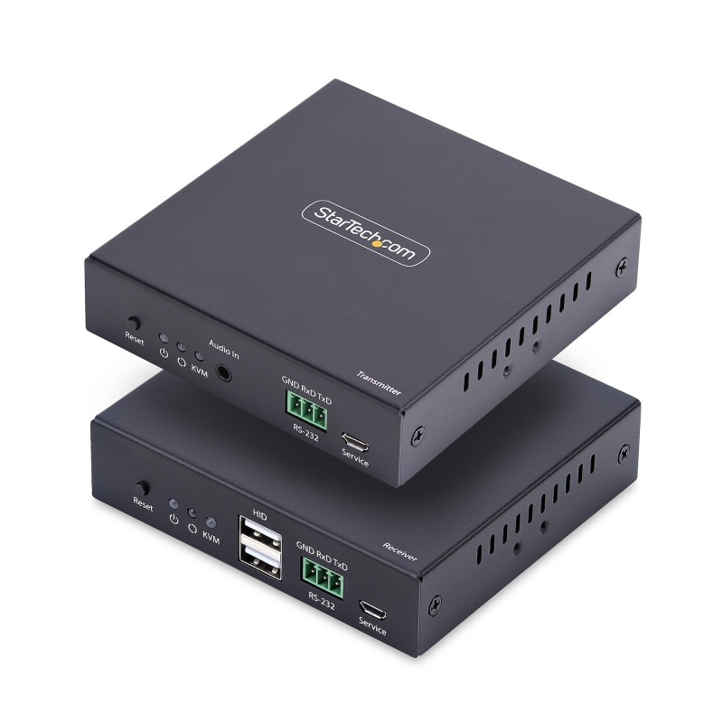 StarTech.com Extender KVM HDMI sur Réseau IP, 4K 60Hz, Sans Pilote, HDMI et USB sur Ethernet CAT6, AVoIP, Kit Émetteur et