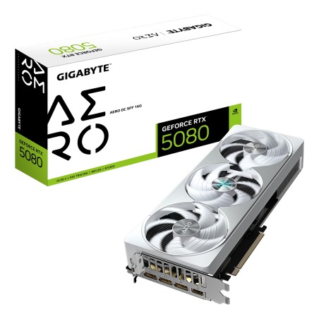 GIGABYTE GeForce RTX 5080 AERO OC SFF 16G Grafikkarte - 16 GB GDDR7, 256 Bit, PCI-E 5.0, 2730MHz Core Clock, 3 x DisplayPort, 1