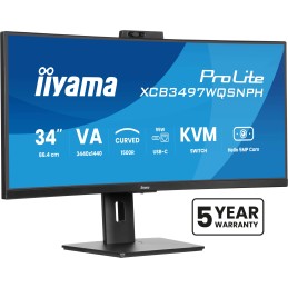 iiyama ProLite XCB3497WQSNPH-B1 Computerbildschirm 86,4 cm (34") 3440 x 1440 Pixel UltraWide Quad HD LED Schwarz