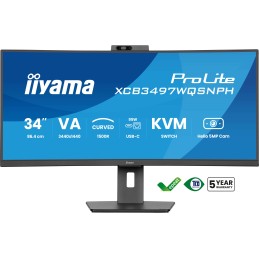 iiyama ProLite XCB3497WQSNPH-B1 pantalla para PC 86,4 cm (34") 3440 x 1440 Pixeles UltraWide Quad HD LED Negro