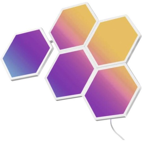Govee RGBIC Glide Hexa Light Panels 5 pcs Luz de pared inteligente Wi-Fi Bluetooth