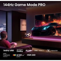 Hisense 43E77Q PRO 109,2 cm (43") 4K Ultra HD Smart TV Wifi Noir