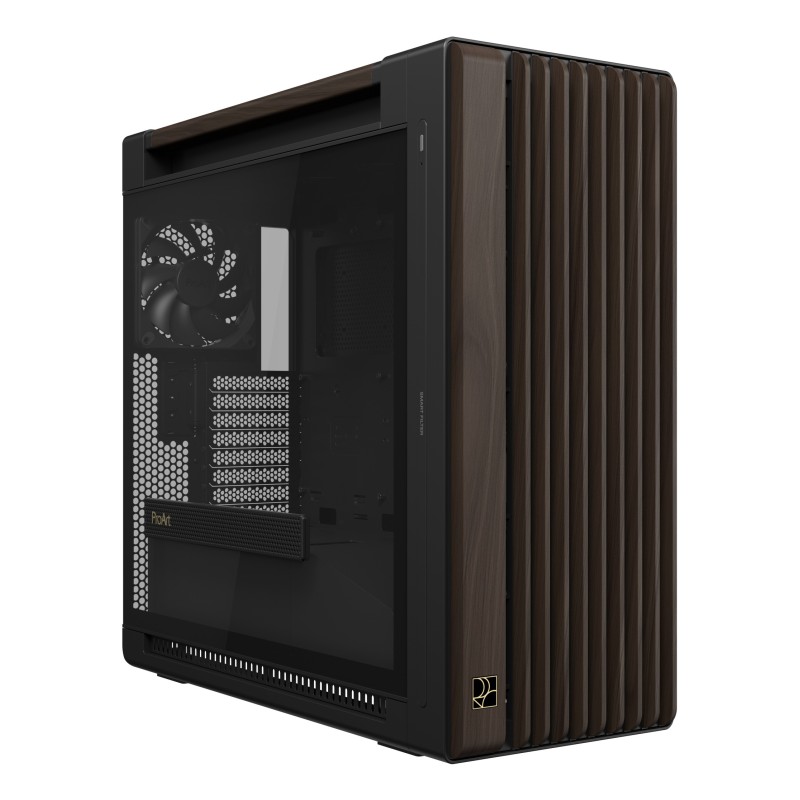 ASUS ProArt PA602 Wood Edition Modern Black - Tempered Glass Panel Midi Tower Black, Wood