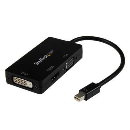 StarTech.com Adaptador Conversor de Mini DisplayPort a VGA DVI o HDMI - Convertidor A V 3 en 1 para viajes