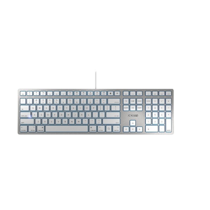 CHERRY KC 6000 SLIM FOR MAC tastiera Ufficio USB QWERTY Nordic Argento