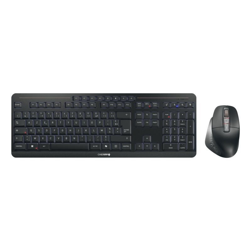 CHERRY Stream desktop ultimate teclado Ratón incluido Hogar   Oficina USB + RF Wireless + Bluetooth AZERTY Francés Negro