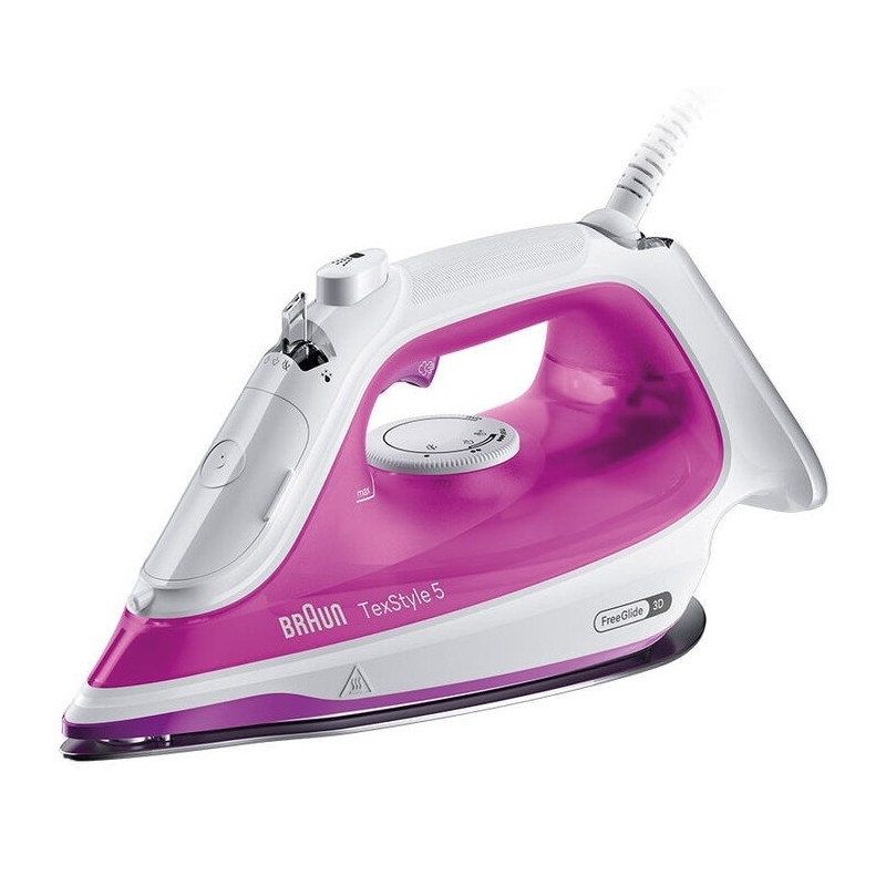 Braun TexStyle 5 SI 5225 Dampfbügeleisen 2500 W Pink, Weiß