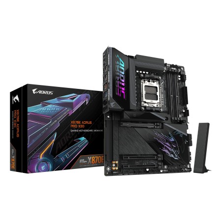 GIGABYTE X870E AORUS PRO X3D Mainboard - Unterstützt AMD Ryzen 9000 CPUs, digitales 18+2+2-Phasen-VRM, bis zu 9000MHz DDR5