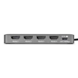 StarTech.com QUAD-USB-HDMI-ADAPT laptop-dockingstation & portreplikator Kabelgebunden USB 3.2 Gen 1 (3.1 Gen 1) Type-C Grau