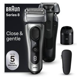 Braun Series 8 8567cc Rasoio Trimmer Nero, Argento