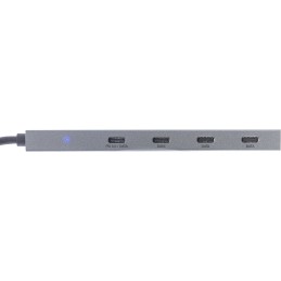 InLine USB 3.2 Gen.2 Hub (10Gb s), 4 porte USB-C, OTG, custodia in allumi