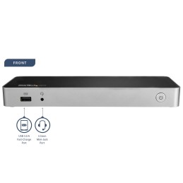 StarTech.com Dock USB C para 2 Monitores 4K 30Hz con HDMI y DisplayPort - Entrega de Potencia 60W - SD - Hub 4x Puertos USB-A