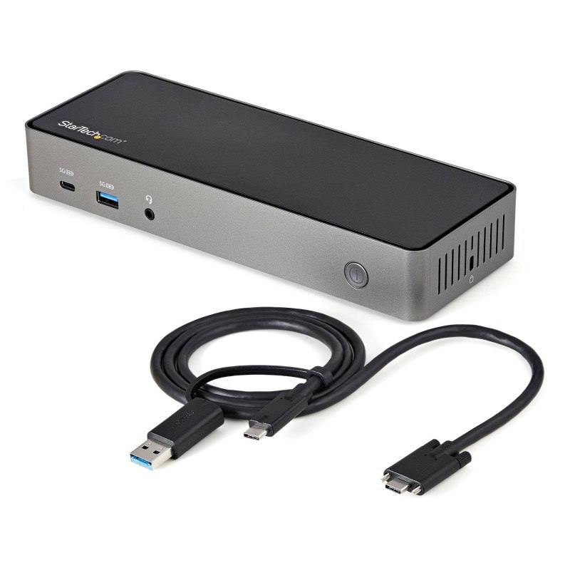 StarTech.com Dock USB-C & USB-A - Station d'Accueil Universelle à Triple Écran DisplayPort & HDMI 4K 60Hz - 85W Power Delivery,