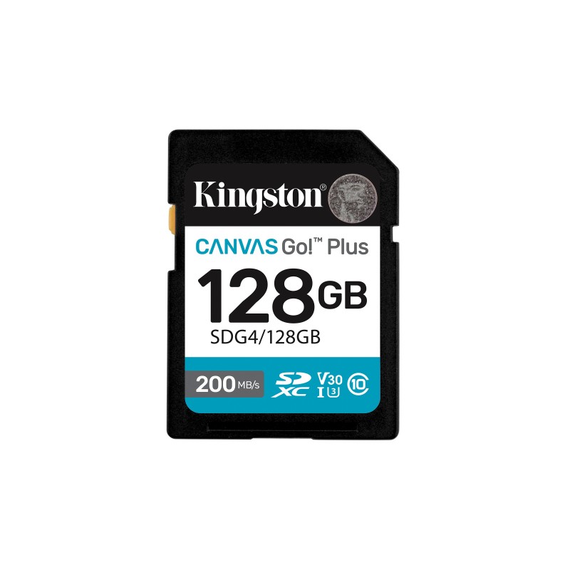 Kingston Technology Canvas Go! Plus 128 Go SDXC Canvas Go Plus Gen4 200 Mo s C10 UHS-I U3 V30
