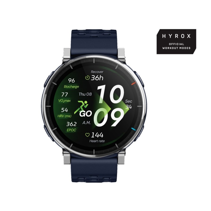 Amazfit W2558GL2N Relojes inteligentes y deportivos 3,35 cm (1.32") AMOLED Digital 466 x 466 Pixeles Pantalla táctil Plata GPS