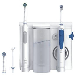 Oral-B Idropulsore Health Center Adulte Brosse à dents rotative oscillante Bleu, Blanc