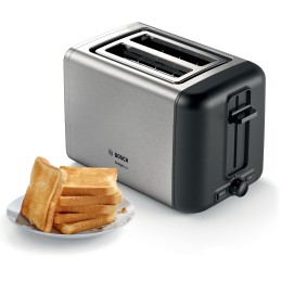 Bosch TAT3P420DE toaster 2 slice(s) 970 W Black, Silver
