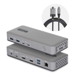 StarTech.com Docking Station USB-C Dual Monitor, HDMI 4K 60Hz, Ricarica Laptop 100W, Ethernet 1GbE, Senza Driver, Dock