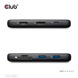 CLUB3D CSV-2551 laptop dock port replicator Wired USB Type-C Black