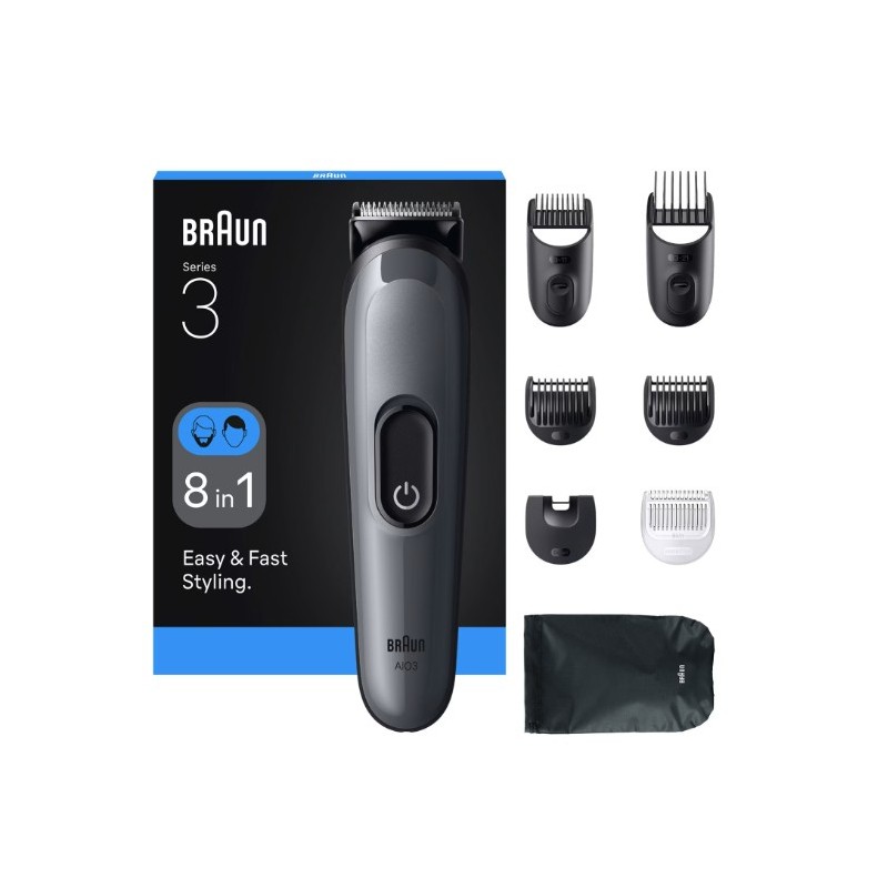 Braun AIO3540 hair trimmers clipper Black, Gray 14 Nickel-Metal Hydride (NiMH)