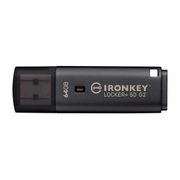 Kingston Technology IronKey Locker+ 50 G2 USB flash drive 64 GB USB Type-A 3.2 Gen 1 (3.1 Gen 1) Black